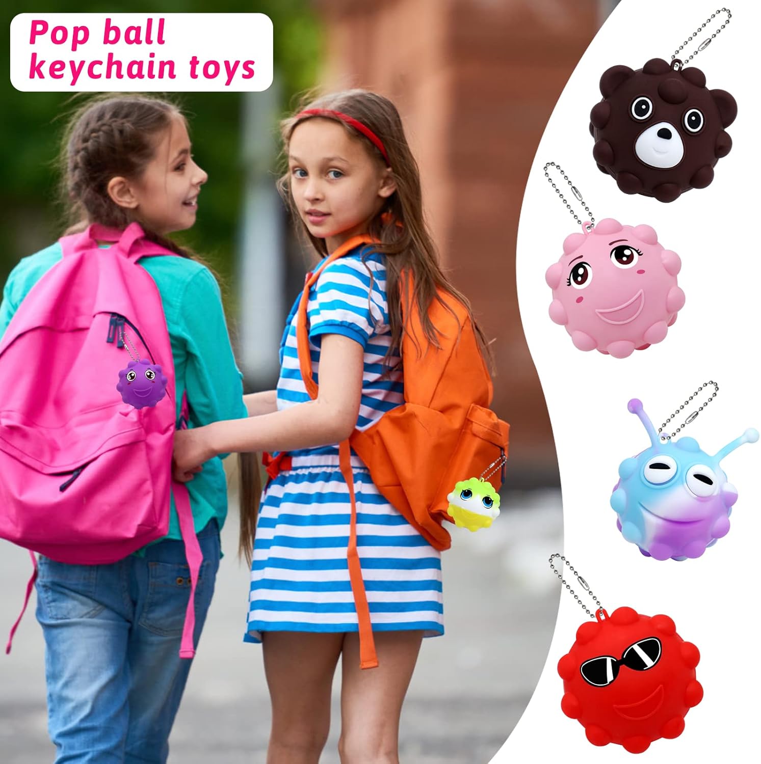 Animal Pop Balls | 30 Pack Party Favors for Kids - 3D Fidget Toys & Birthday Gifts