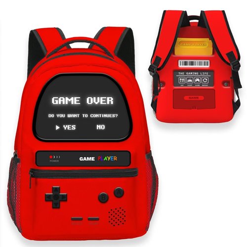 YOZIRIBO School Backpack for Boys Gamer Boys Backpack for Kids Children Teens Elementary Middle School Students Bookbag Ages 6-18 Video Game Bookbag Travel Back Pack