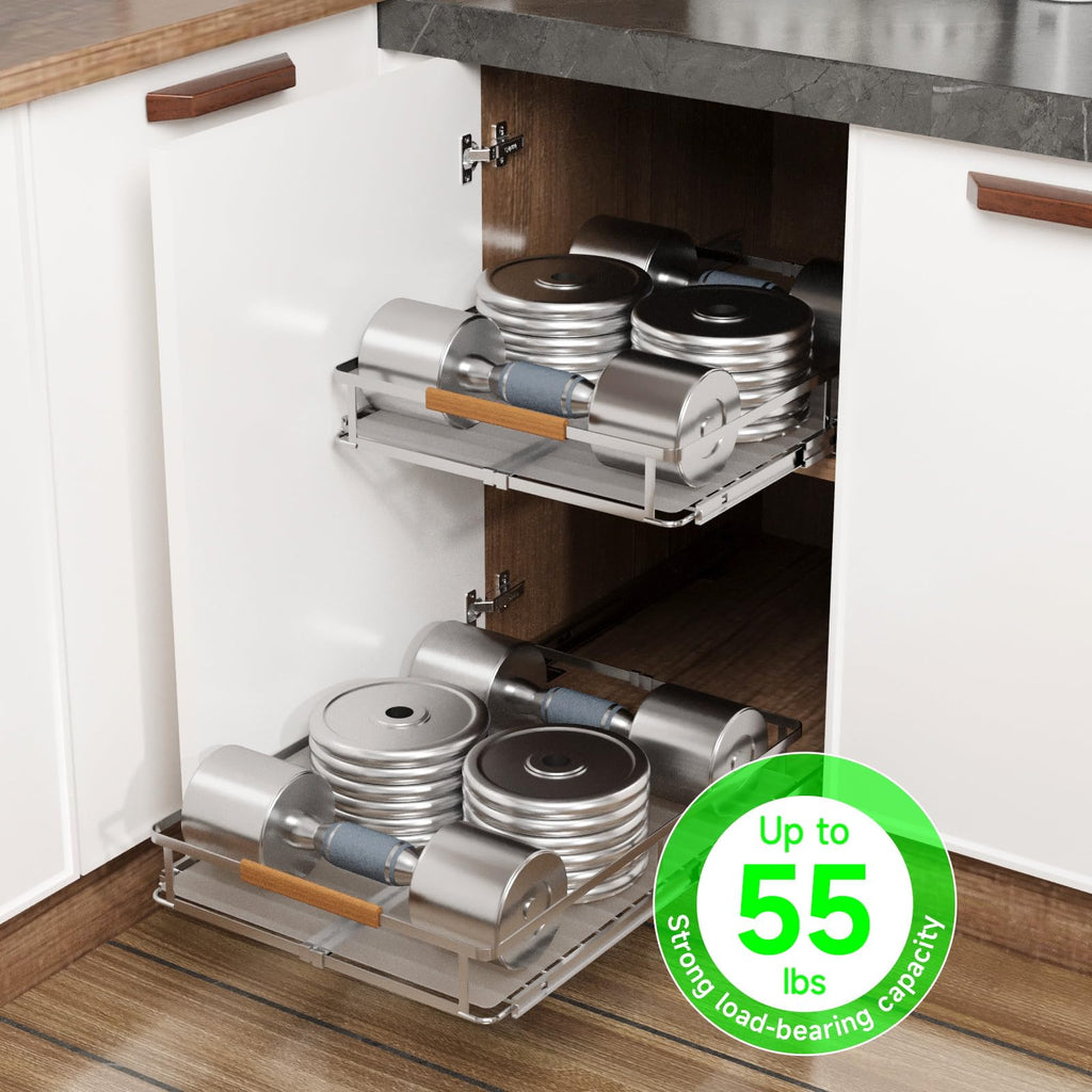SOFRON Expandable Pull Out Drawers for Cabinets, Kitchen Cabinet Slide Out Shelves, Adjustable Roll Out Drawers, Small 1 Pack