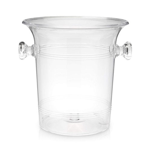 True Clear Acrylic Ice Bucket with Handles, 3-Liter Capacity, Durable Wine and Champagne Bucket, Perfect Ice Buckets for Parties, BBQs, Weddings, Picnics, Holidays, Outdoors, 8.75" x 8.25", Set of 1