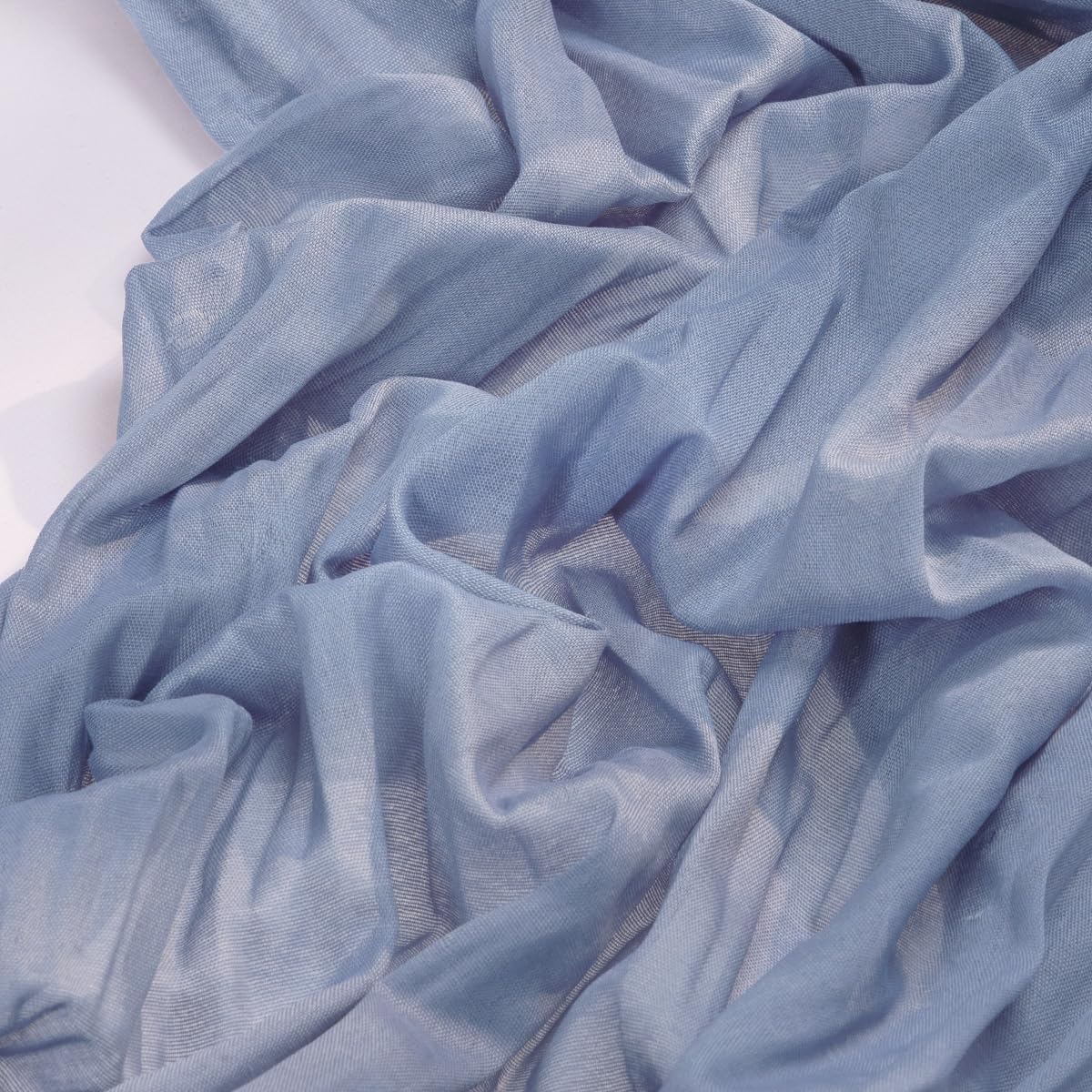 Socomi Cheesecloth Table Runner - Dusty Blue Boho Rustic Design | 120 Inch for Weddings & Home Decor