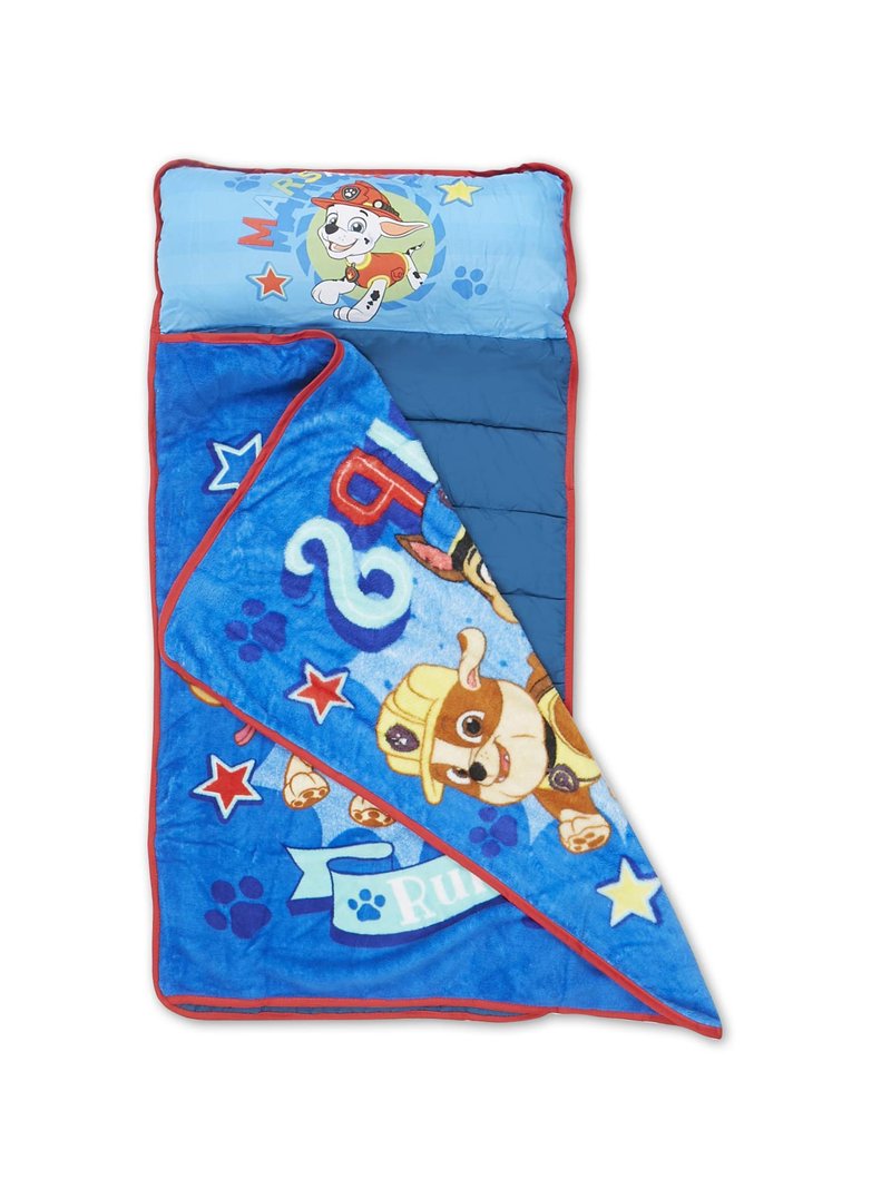 Paw Patrol We're a Team Nap-Mat Set– Quilted Nap Mat with Built-in Pillow and Plush Blanket – Portable Nap Mat for Daycare, Preschool, Sleepovers & Travel – for Boys or Girls Ages 3+