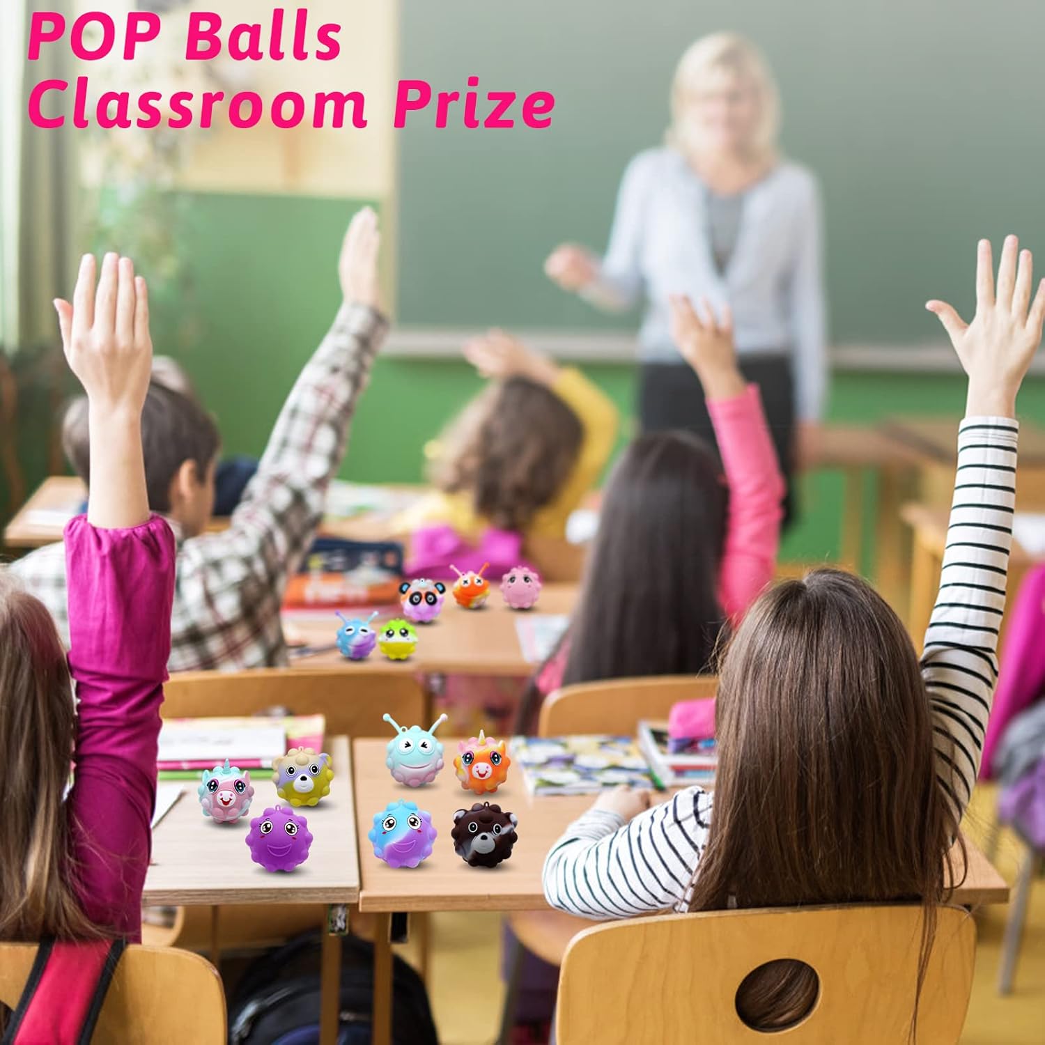 Animal Pop Balls | 30 Pack Party Favors for Kids - 3D Fidget Toys & Birthday Gifts