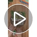Interchangeable Welcome Sign Front Door Wreath - 12-Inch Rustic Wood Decor