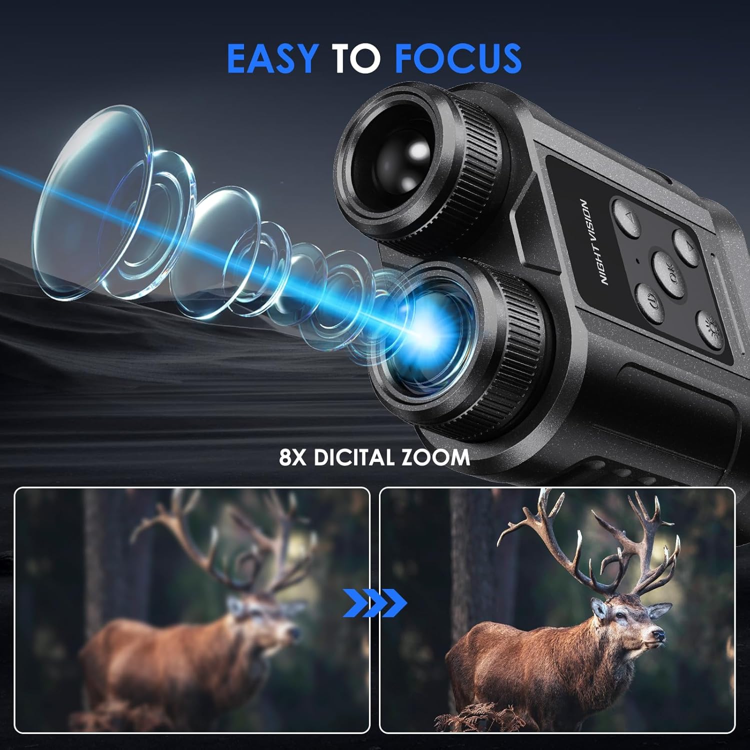Skiennix Night Vision Goggles - Capture Photos & Videos | 32GB Card Included, Ideal for Outdoor Adventures
