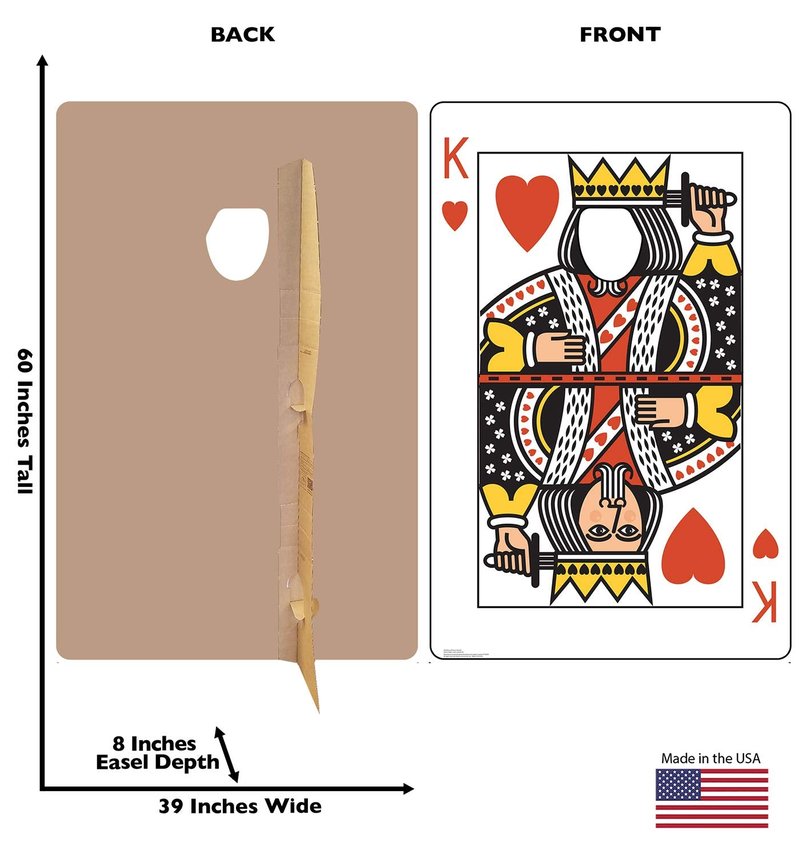 Cardboard People King of Hearts Card Stand-in Life Size Cardboard Cutout Standup