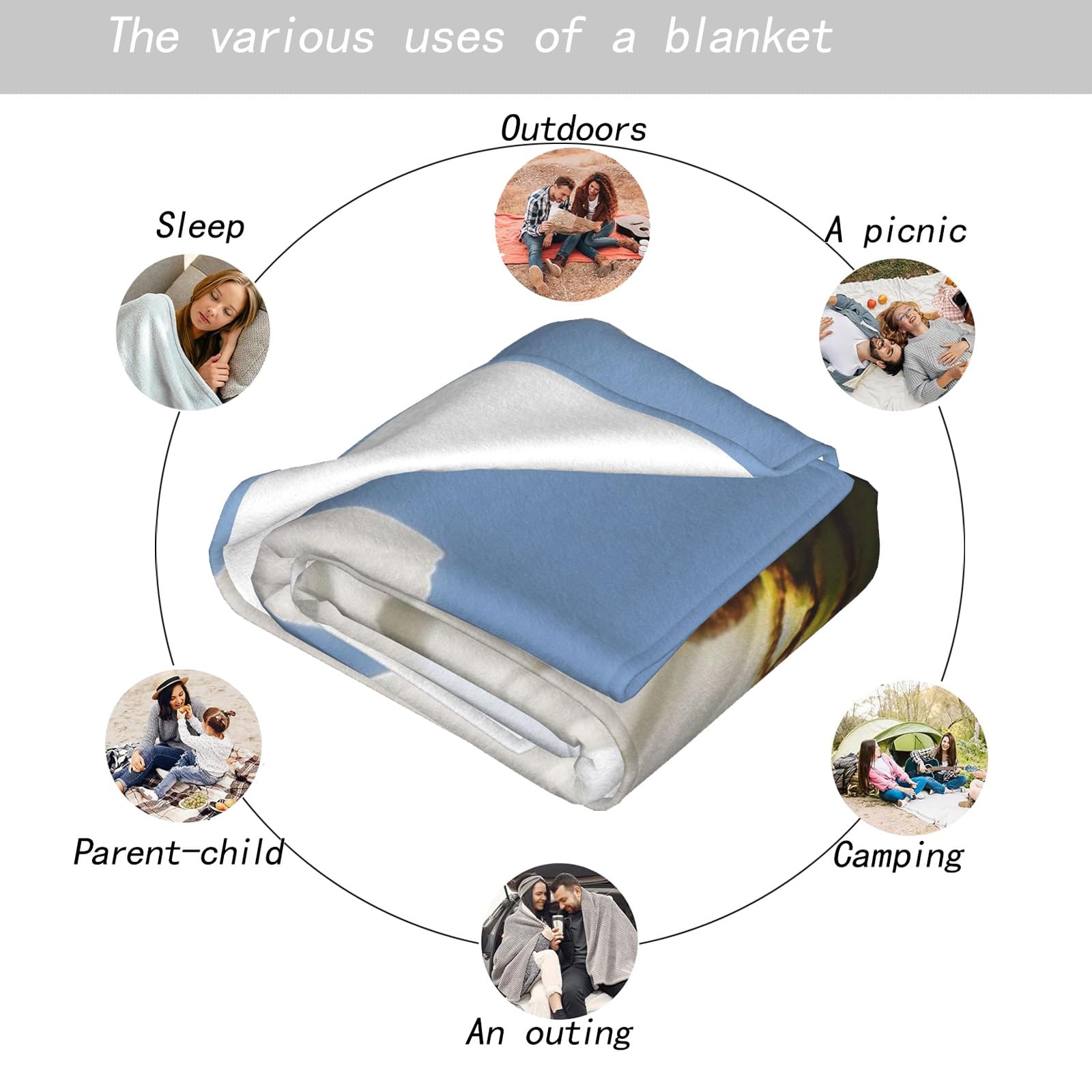 MIEPOS Cute Panda Throw Blanket, 50x60in, Soft, Lightweight Flannel,Adorable Pandas Playing in Bamboo Forest with Sunlight Blankets, Gifts for Kids, for Jungle Home Living Room Decor