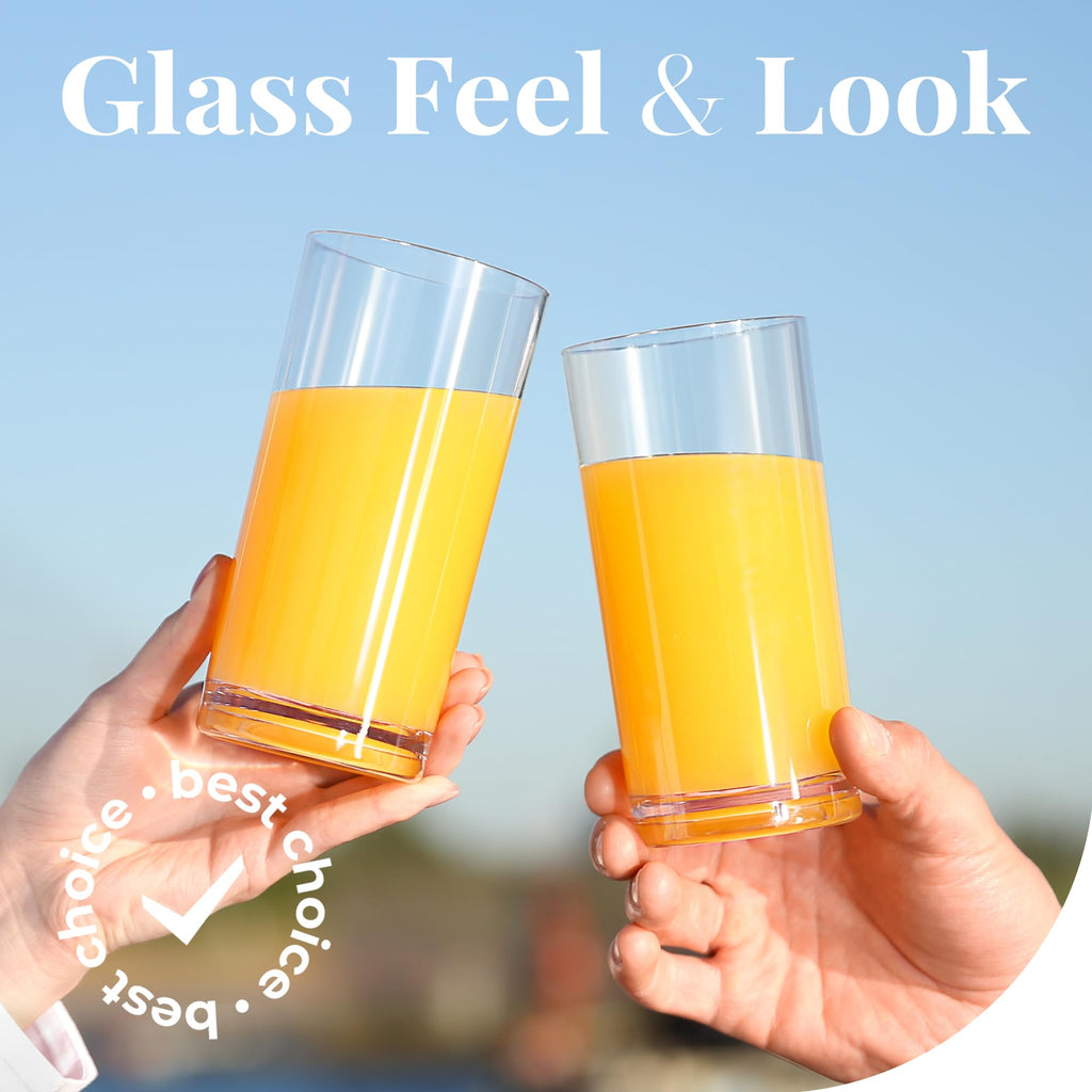 Vivocci Unbreakable Tritan Plastic Water Drinking Glasses 16 oz | Ideal for Juice Beverages & Cocktails | Shatterproof Barware | Highball Tall Clear Cup Tumblers | Dishwasher Safe Drinkware | Set of 6