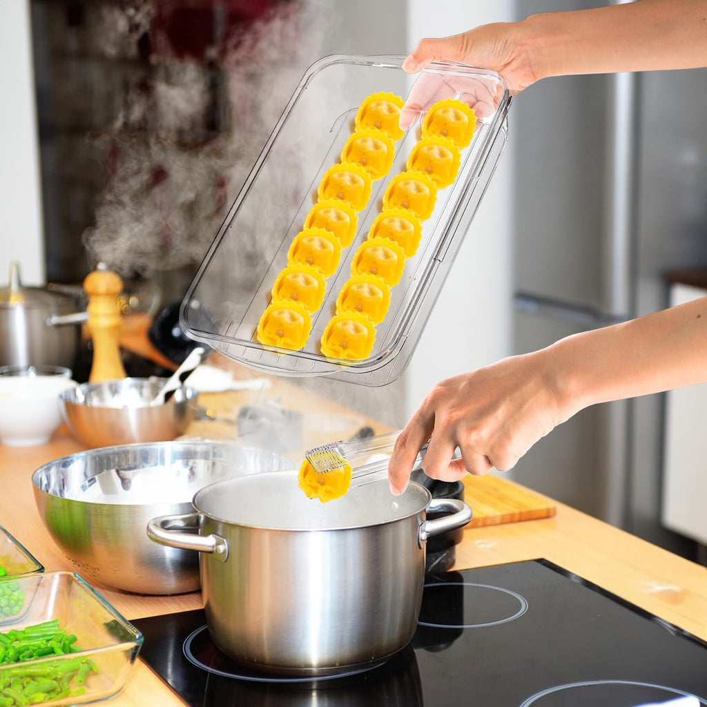 Okllen 2 Pack Bacon Container for Refrigerator, Plastic Cheese & Deli Meat Container with Air-sealed Tight Lids for Fridge, Bacon Keeper with Food Serving Tongs Cold Cuts Food Storage Organizer