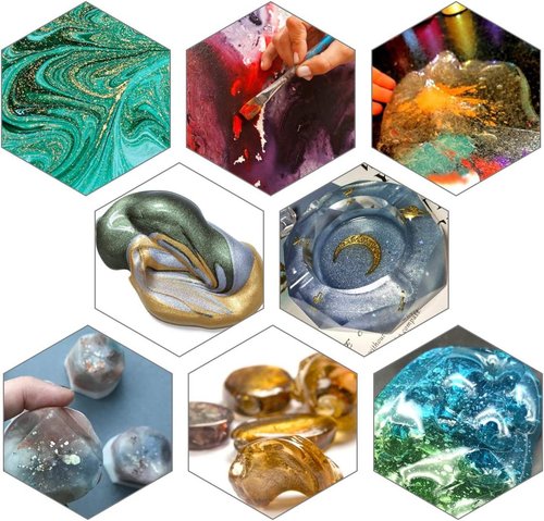 Mica Powder | 15 Bottles Slime Pigment Set for Soap, Candle, and Resin Crafting - Vibrant Colors