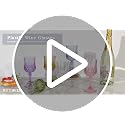 7oz Vintage Plastic Wine Glasses, Reusable Crystal Goblets - 24 Pack
