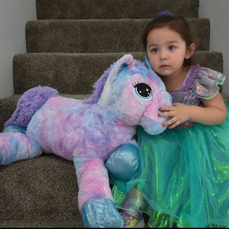 Muiteiur 31.6 Inch Unicorn Stuffed Animal, Large Stuffed Unicorn for Girls, Soft Plush Pillow Gifts for Girls Boys Kids, Blue