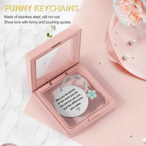 Suhctuptx Nurse Gifts for Women, Rn Appreciation Gift Set Nurses Week Set Graduation Box Christmas Basket for Nurses Female Nursing Student with Canvas Beach Tote Bag Tumbler Keychain Pink