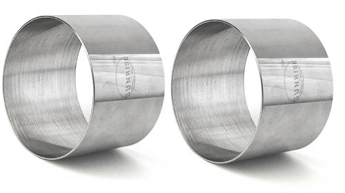 (Pack of 2) Round Food Ring, Stainless Steel (3.5" D x 2"H)