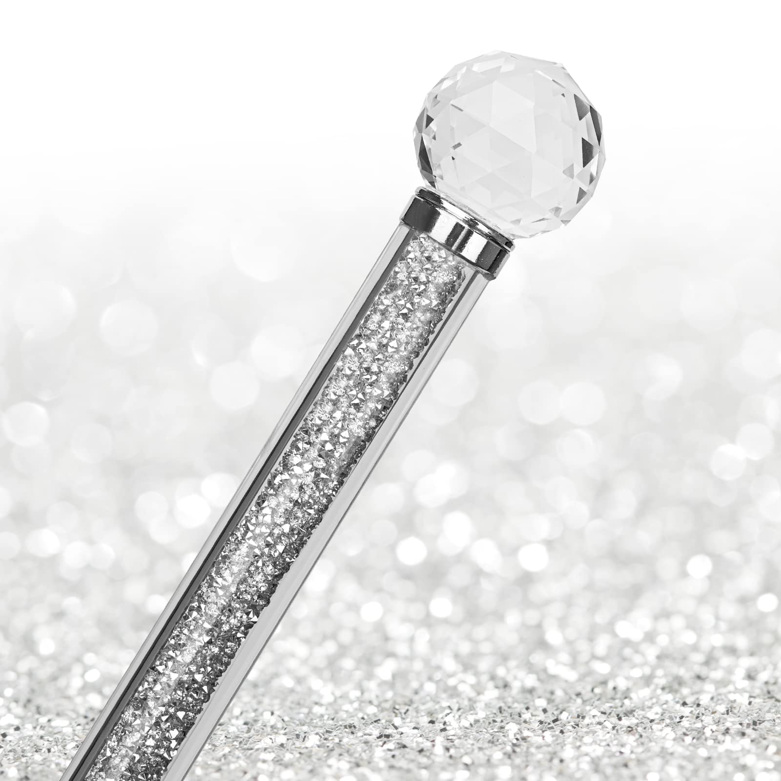 Qiuhome Crystal Paper Towel Holder Countertop Bling Silver Paper Towel Holder Stand