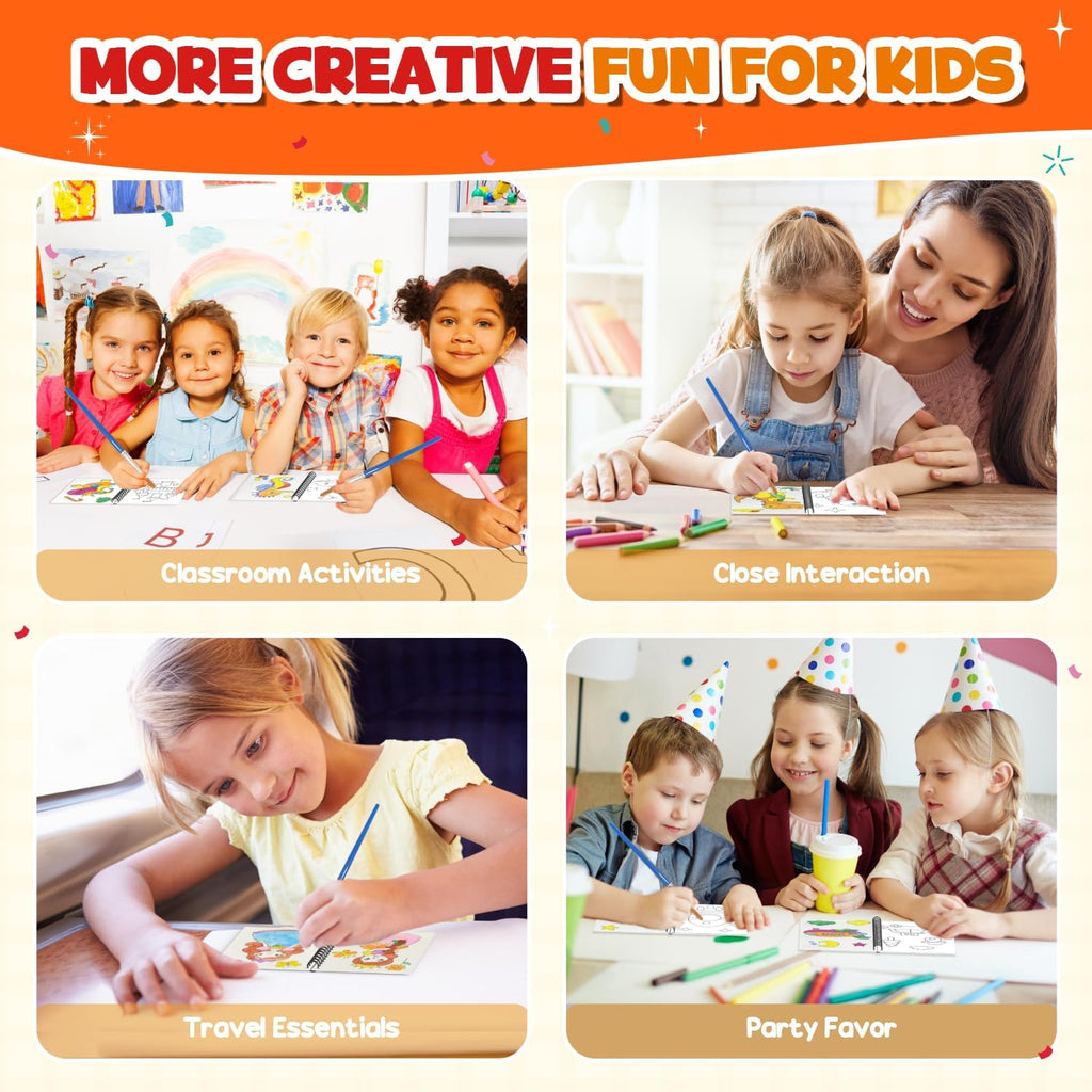 ZMLM 24 Mini Water Coloring Books - Perfect Easter Basket Stuffers for Kids Ages 4-8 | Fun Party Favors