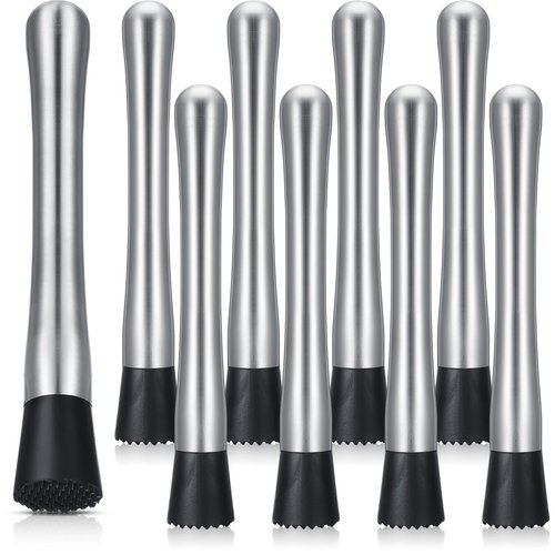 Zonon 32 Pieces Muddler for Cocktails Stainless Steel Drink Muddler 8 Inch Long Mojito Tool Muller for Drinks Ice Crusher Bartender Tools Set Home Bartender Bars Accessories