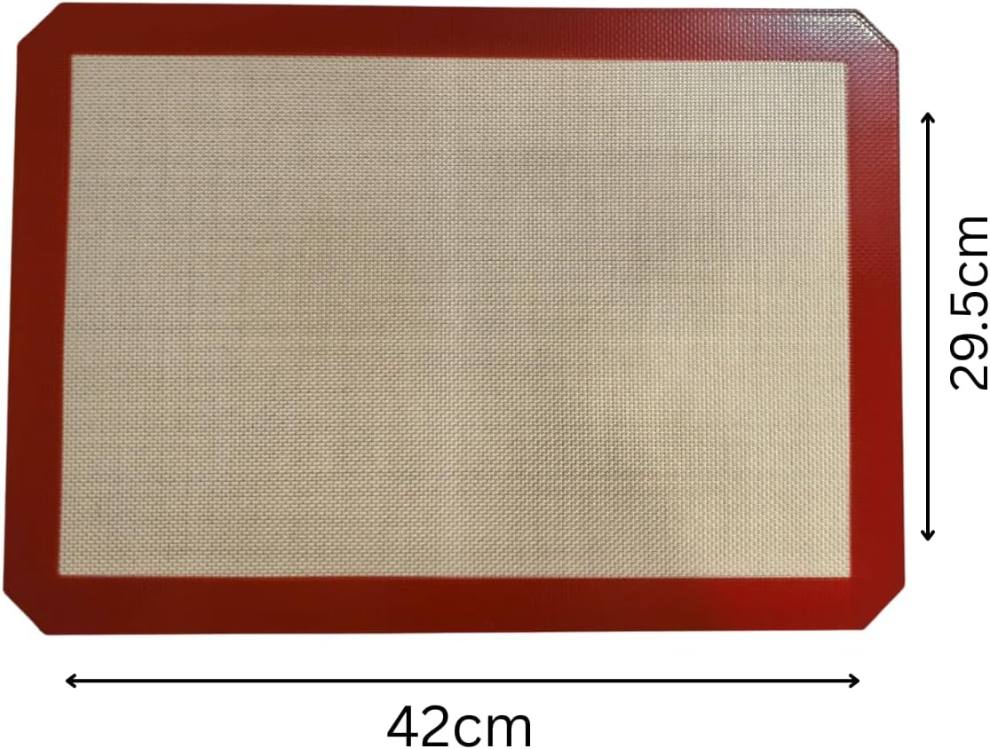 Reusable Silicone Baking Mat by Skiennix - Non-Stick, Heat Resistant Oven Liner | 42 x 29.5 cm, 2-Piece Set