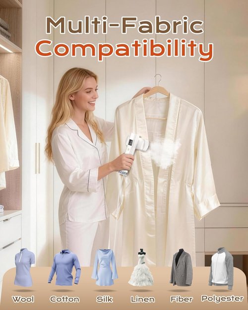 Dovety Portable Handheld Steamer - 1100W Powerful Clothing Wrinkle Remover | 100mL Water Tank for Travel & Home