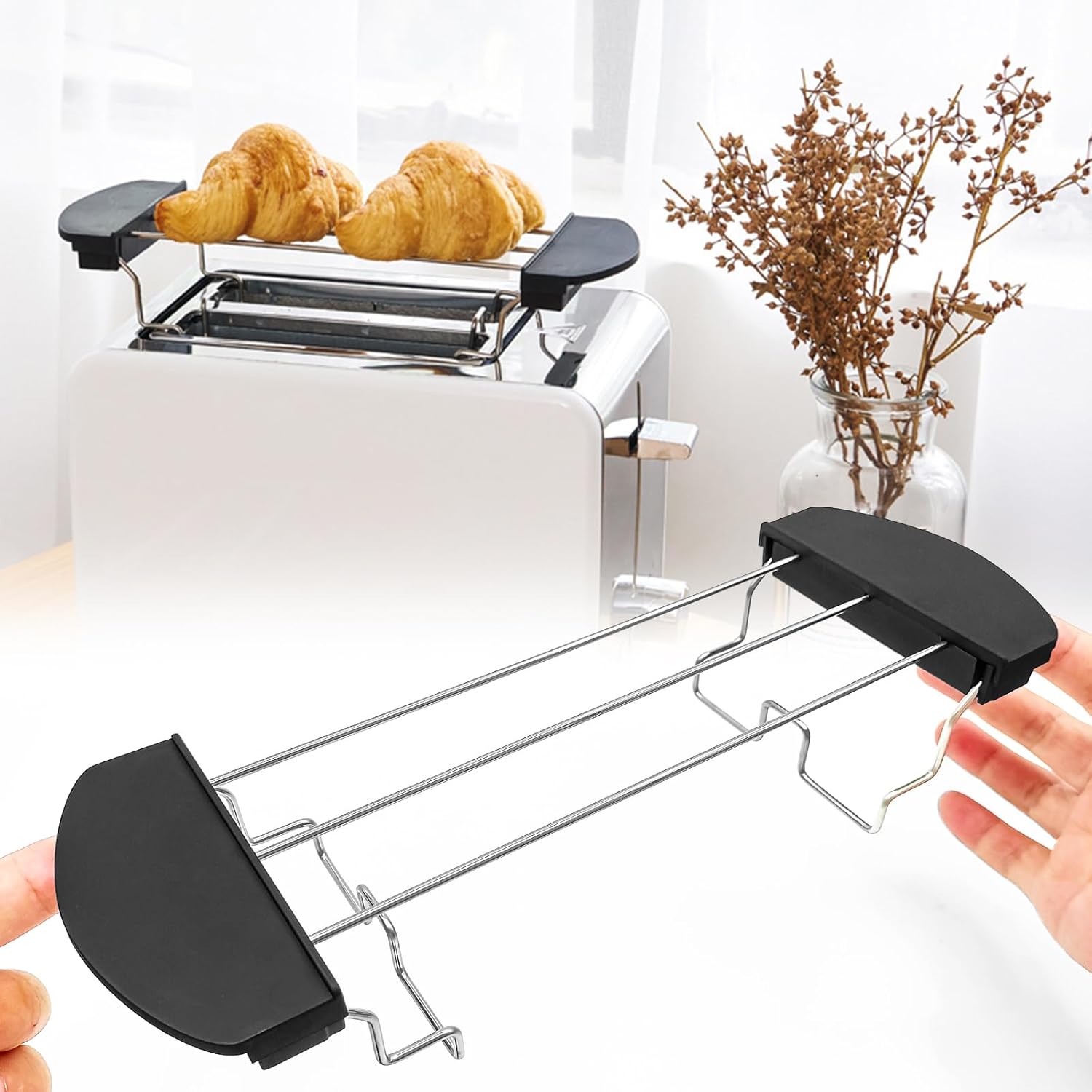Skiennix Stainless Steel Toast Rack - Versatile Toaster Warming & Cooling Grid | 26cm Size