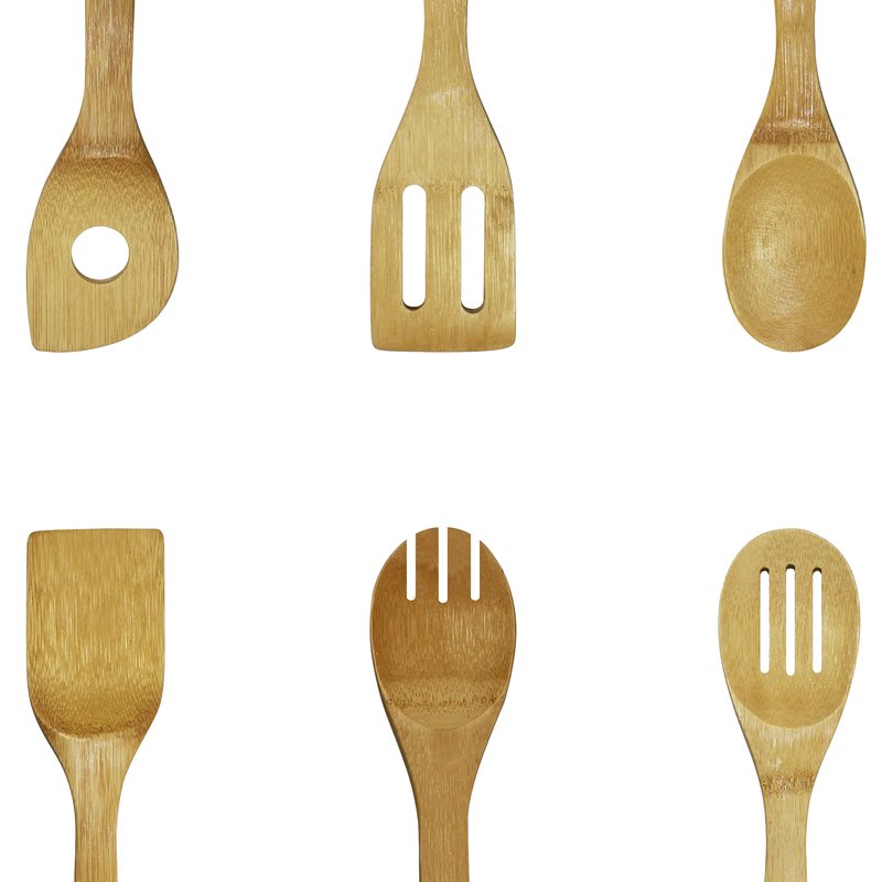 Oceanstar Bamboo Cooking Utensil Set, 6-Piece