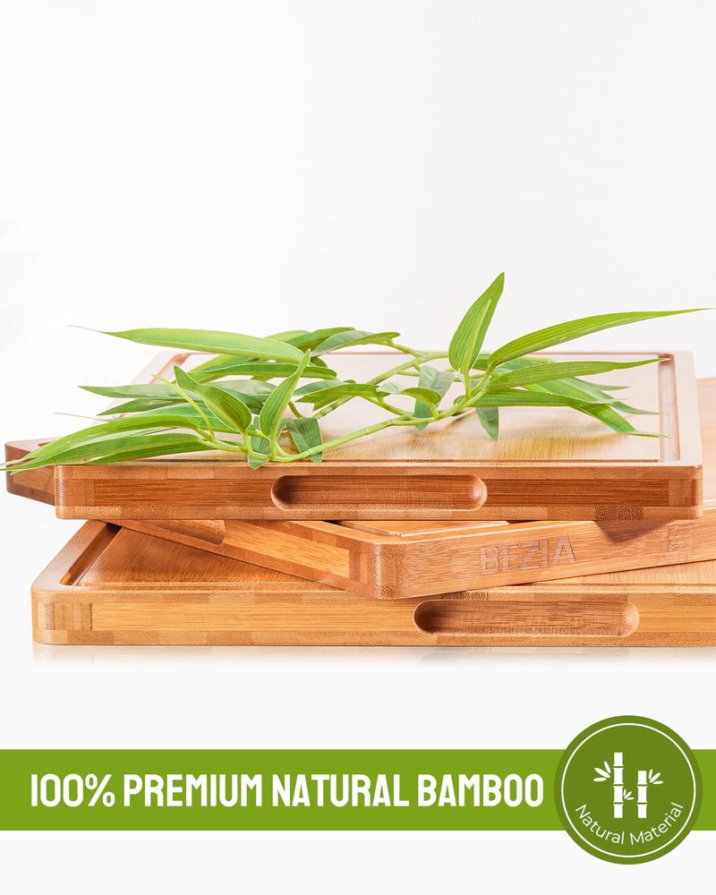 Extra Large Cutting Boards for Kitchen, XXL Reversible Large Bamboo Cutting Board, Carving Board Cheese Board with Deep Groove, Kitchen Chopping Board for Meat, Vegetables, Fruit, Turkey