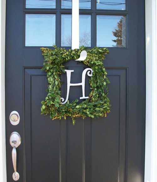 AnapoliZ Wreath Hooks - Elegant Metal Door Hanger for Coats & Towels | Sturdy White Design (1 Piece)