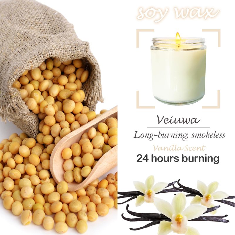 Veiuwa 12 Pcs 8 Oz Bulk White Soy Candles,Vanilla Scented Candles Set,Bulk Aromatherapy Candle,Great Stress Relieving Scented Candle for Girls as a Gift for Birthdays, Weddings and More!