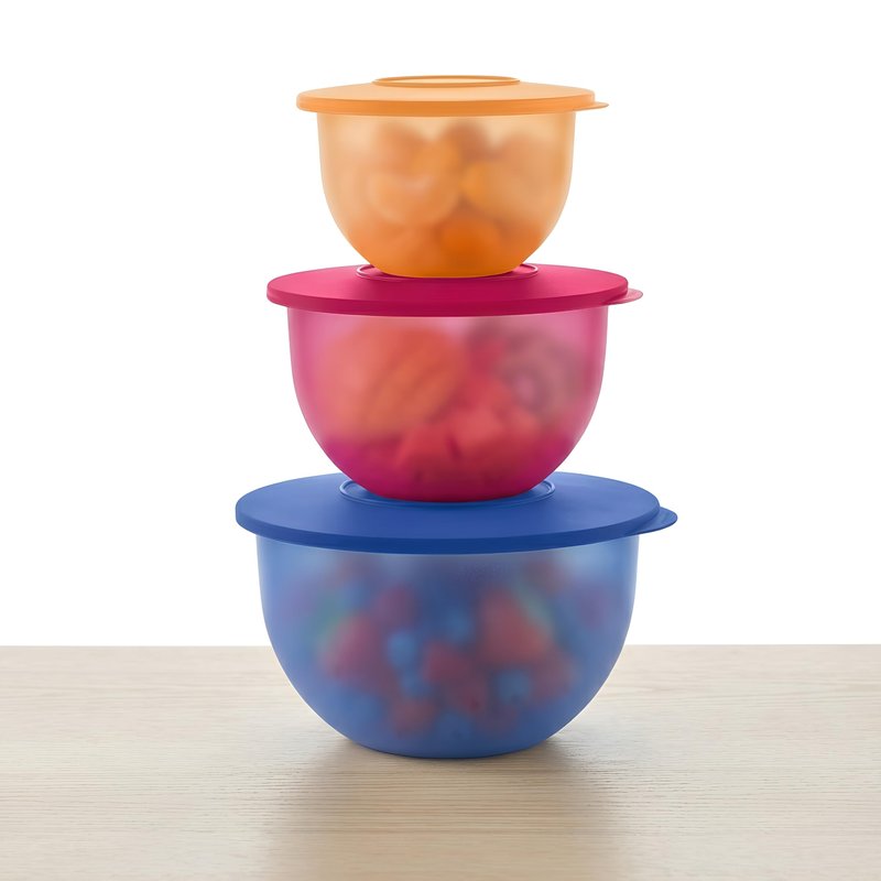Tupperware Brand Impressions 6-Piece Classic Bowl Set (3 Bowls + 3 Lids) - Dishwasher Safe & BPA Free - Airtight, Leak-Proof Food Storage Containers for Fridge & Pantry