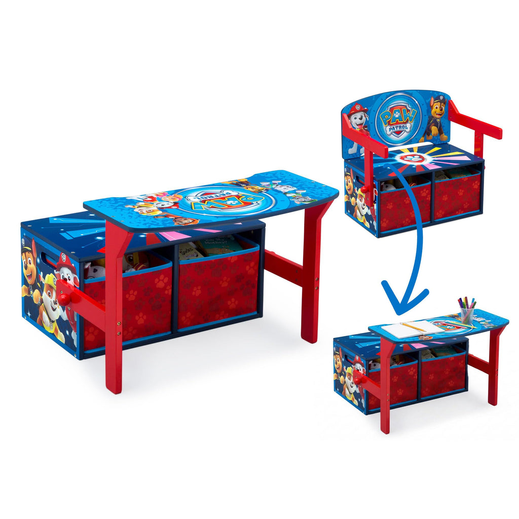 Delta Children Kids Convertible Activity Bench - Greenguard Gold Certified, Nick Jr. PAW Patrol