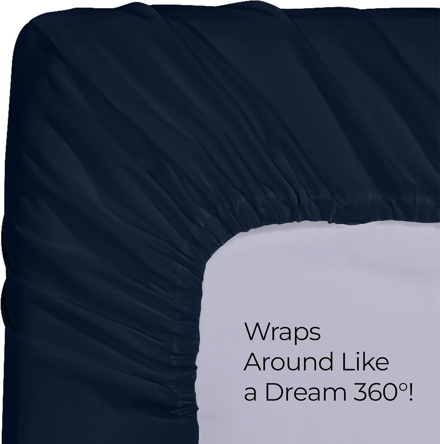 Utopia Bedding King Fitted Sheet - Soft Microfiber - Deep Pocket - Navy - Easy Care & Fade Resistant