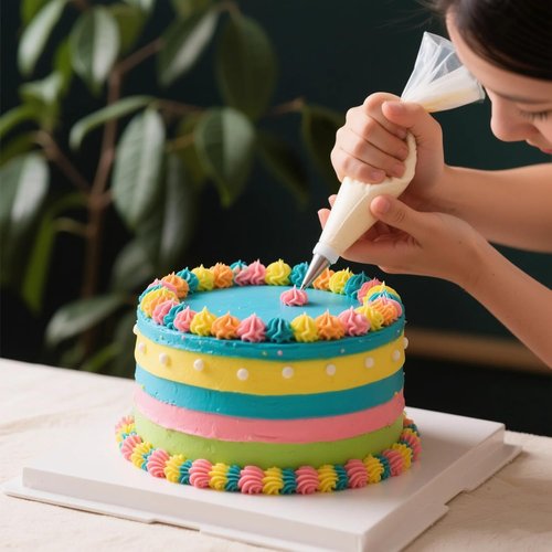 HOMIOVE 100-Pack Disposable Pastry Piping Bags - Thick Anti-Burst Tipless Icing Bags for Cakes & Cupcakes