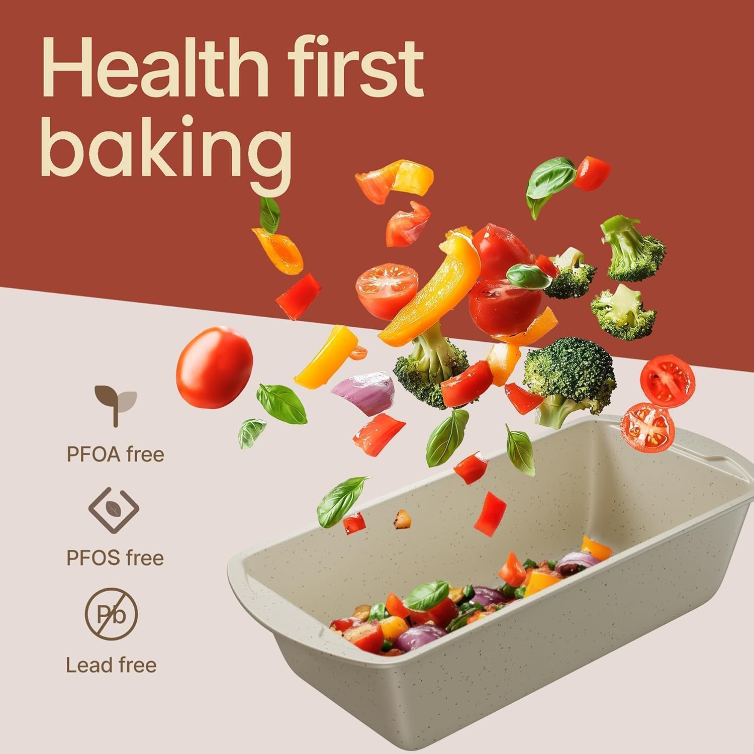 Nonstick Baking Loaf Pan by [Brand Name] - 11" Carbon Steel, Oven Safe to 450°F, Space-Saving Design