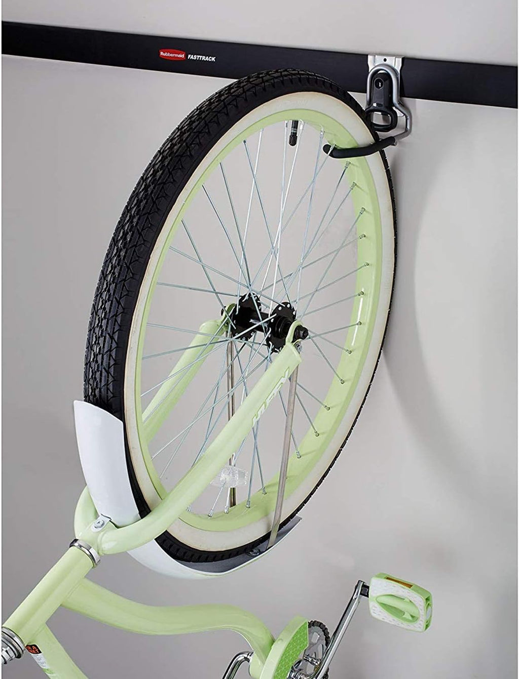 Rubbermaid Heavy Duty Bike Hooks - Universal Vertical Wall Mount Garage Organizer (6 Pack)