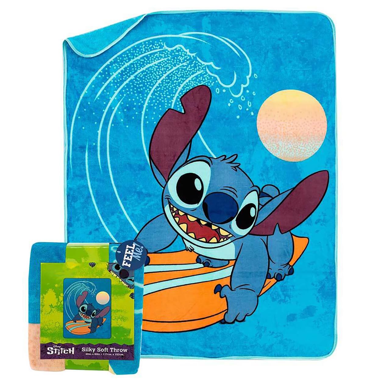 Northwest Lilo and Stitch Silk Touch Throw Blanket, 46" x 60", Makes Waves