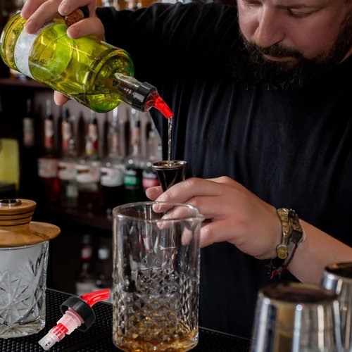 WUWEOT 12 Pack Automatic Measured Bottle Pourer, 1.5Oz Liquor Bottle Pourers, Quick Shot Spirit Pure Stoppers, Drinks Wine Cocktail Dispenser for Alcohol, Wine, Spirits, Home Bar Kitchen