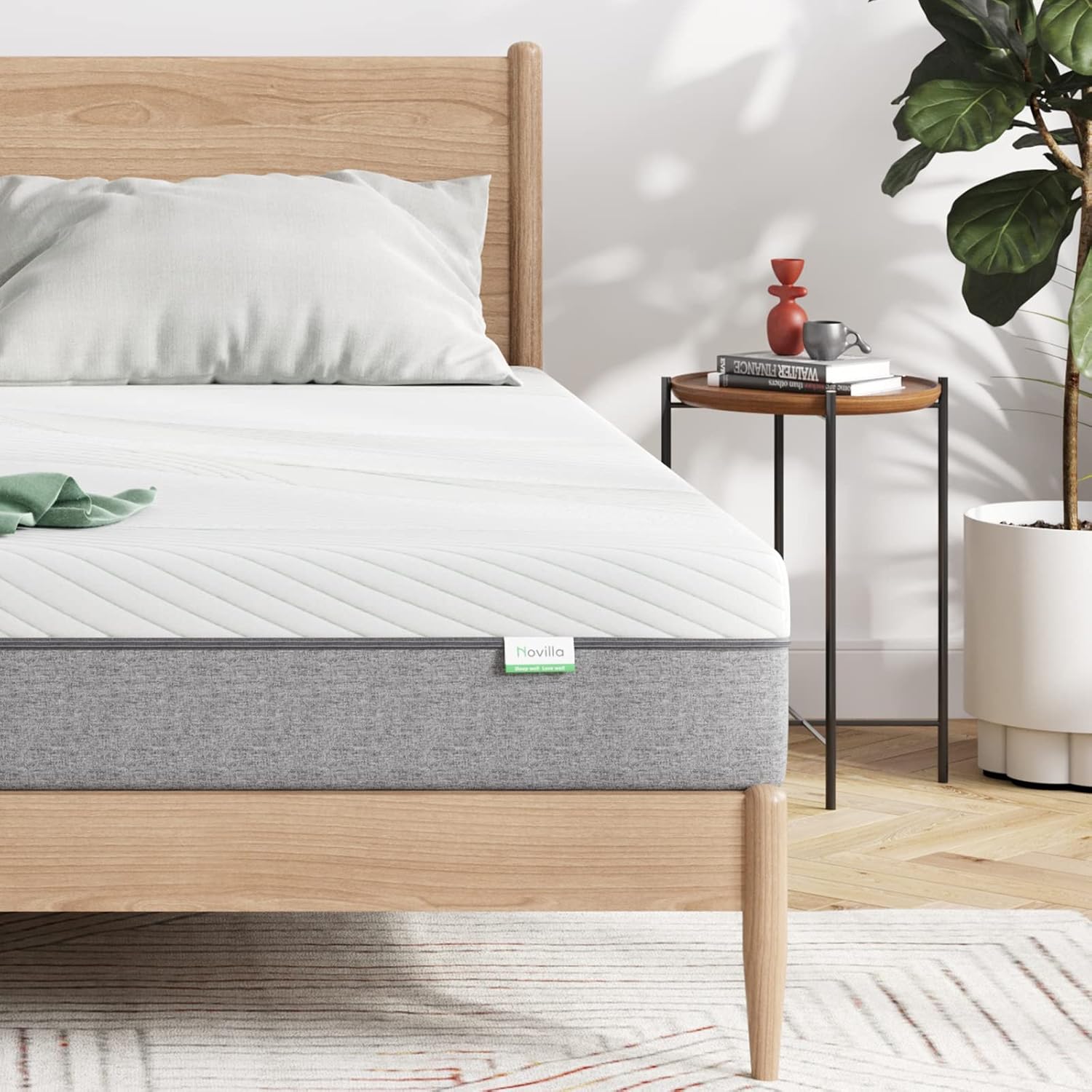 Novilla Gel Memory Foam Mattress - 10-Inch California King Size | Pressure Relieving, CertiPUR-US Certified