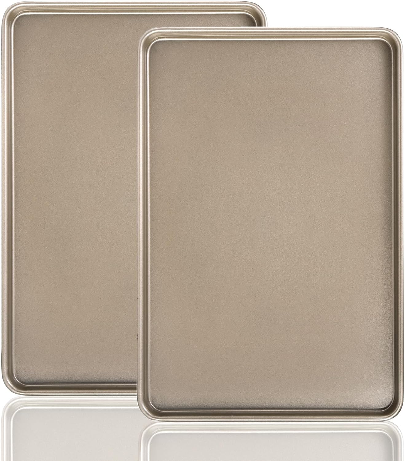 Nicunom Nonstick Baking Sheet Set - 2 Large Cookie Sheets (11.8" x 17.5") for Home & Commercial Use
