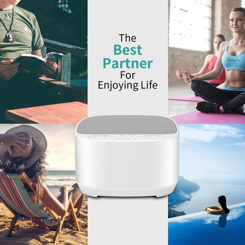 Magicteam Sleep Sound Machine - 40 Soothing Sounds & Memory Function | 32 Volume Levels, USB/AC Powered