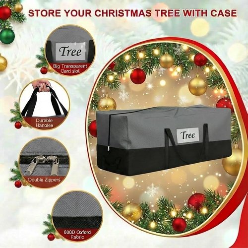 Christmas Tree Storage Bag by [Brand Name] - Heavy Duty 600D Oxford for 8 Ft Trees | Durable Zipper & Handles