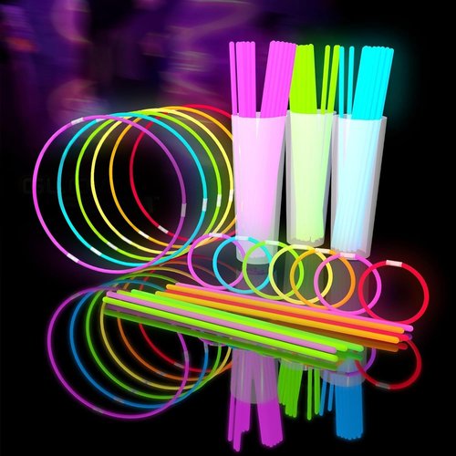 Glow Fever 209-Piece Glow Sticks Bulk Party Pack | 100 8" Glow Sticks & 109 Accessories for Festivals & Halloween