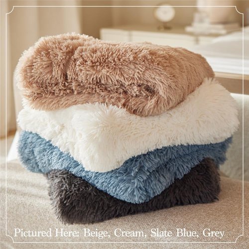 Connecticut Home Co Throw Blanket - Soft & Fluffy Cozy Decor | 70x60 Dusty Rose Sherpa for Bed & Couch