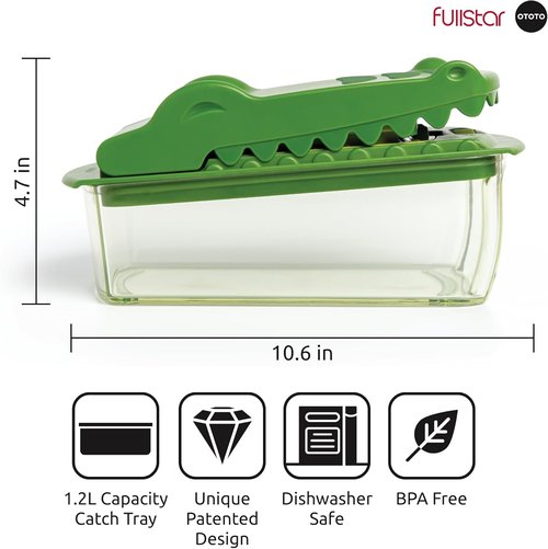 Fullstar Croc Chop Vegetable Chopper & Slicer - Multifunctional Kitchen Gadget for Easy Food Prep