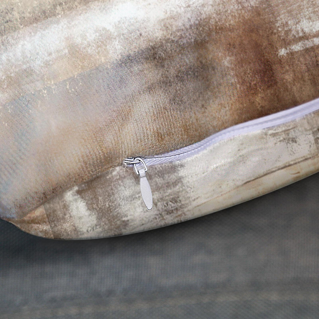 Britimes Throw Pillow Covers Modern Home Art Decor, 12 x 20 Inches Set of 2 Pillow Cases Decorative, Abstract Oil Painting Pillowcases for Bedroom, Living Room, Taupe Tan Grey Brown Beige