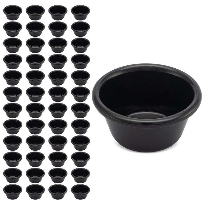 Carlisle FoodService Products 4312303 SAN Smooth Fluted Ramekin, 3 oz Capacity, 1.43" Height, Black (Case of 48)
