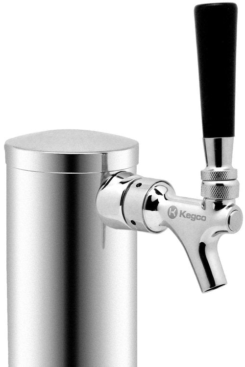 Kegco D4743T-ASC 100% All Stainless Steel Contact Keg Beer Tower Single Faucet
