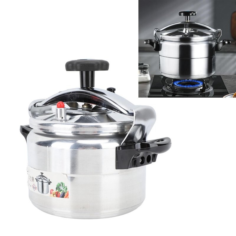 Pressure Cooker Thickened, Aluminum Large Capacity Anti Stick Explosion Proof Pressure Canner, Anti Stick coating, for Stewing, Steaming, Canning (7L)