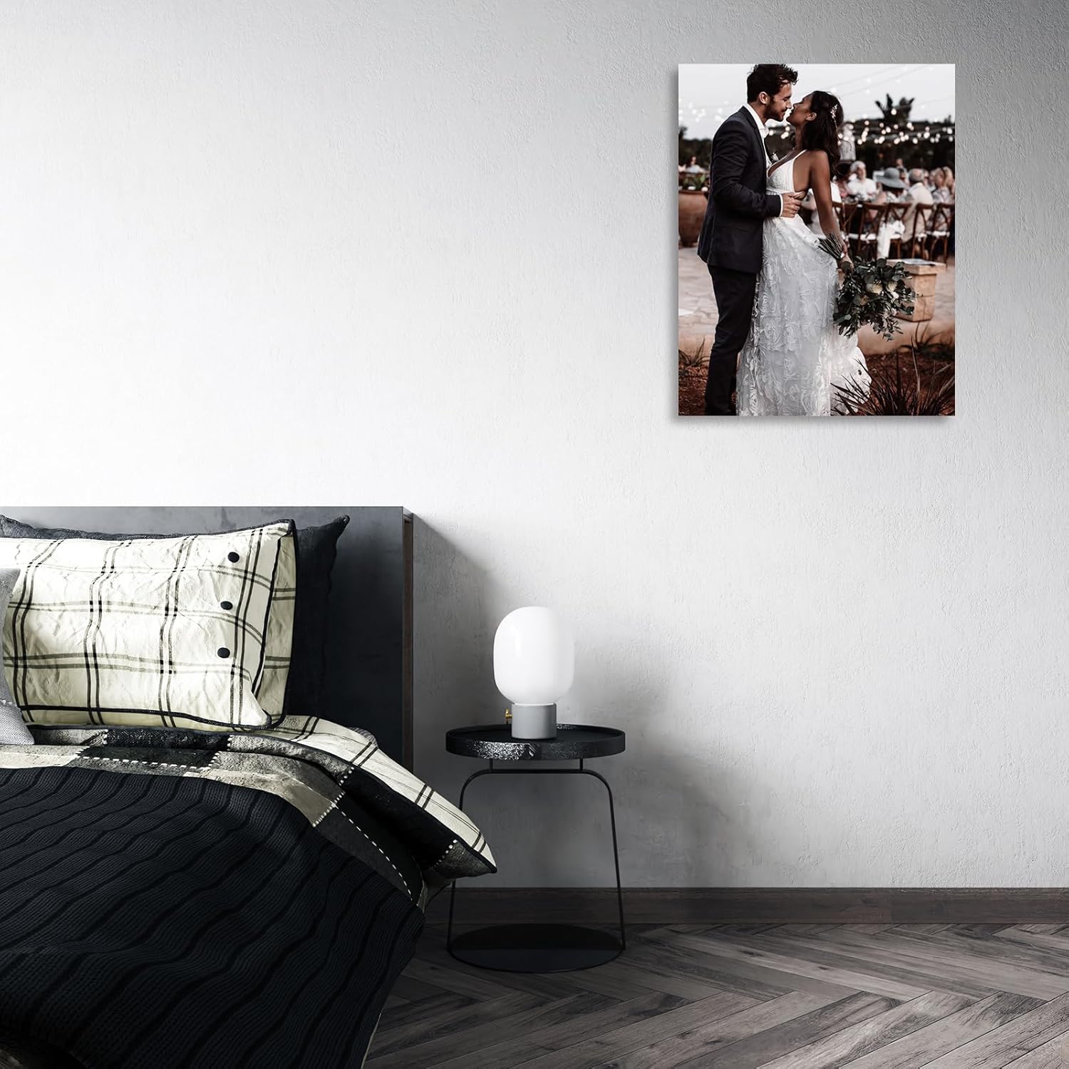 ZhongxingWL Personalized Canvas Print - Custom Framed Photo Art for Bedroom & Living Room | 11" L x 14" W