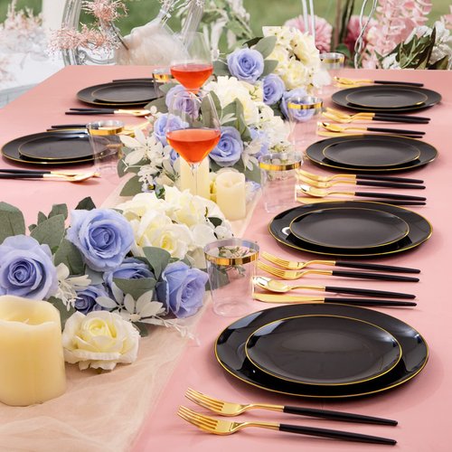 LIYH 180 Pcs 4th of July Plastic Plates - Red White Blue Plastic Silverware, Patriotic Party Memorial Day Plate for Independence Day 4th of July Plates and Napkins Decorations 30 Guests