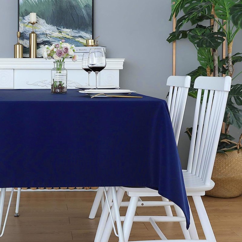 GFCC 60x84 Inch 6Pcs Seamless Royal Blue Square Polyester Tablecloth for Wedding Party Decorations Square Table Cloth Cover